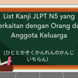 List Kanji JLPT N5 yang Berkaitan dengan Orang dan Anggota Keluarga
